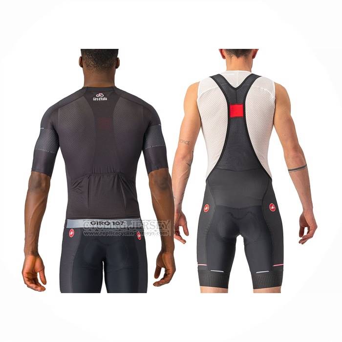 2024 Cycling Jersey Giro D'italy Black Short Sleeve And Bib Short